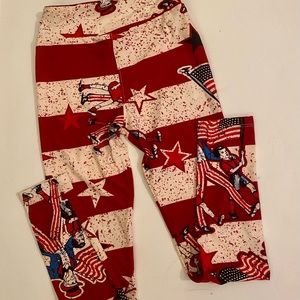Lularoe TWEEN Americana 4th of July Leggings
